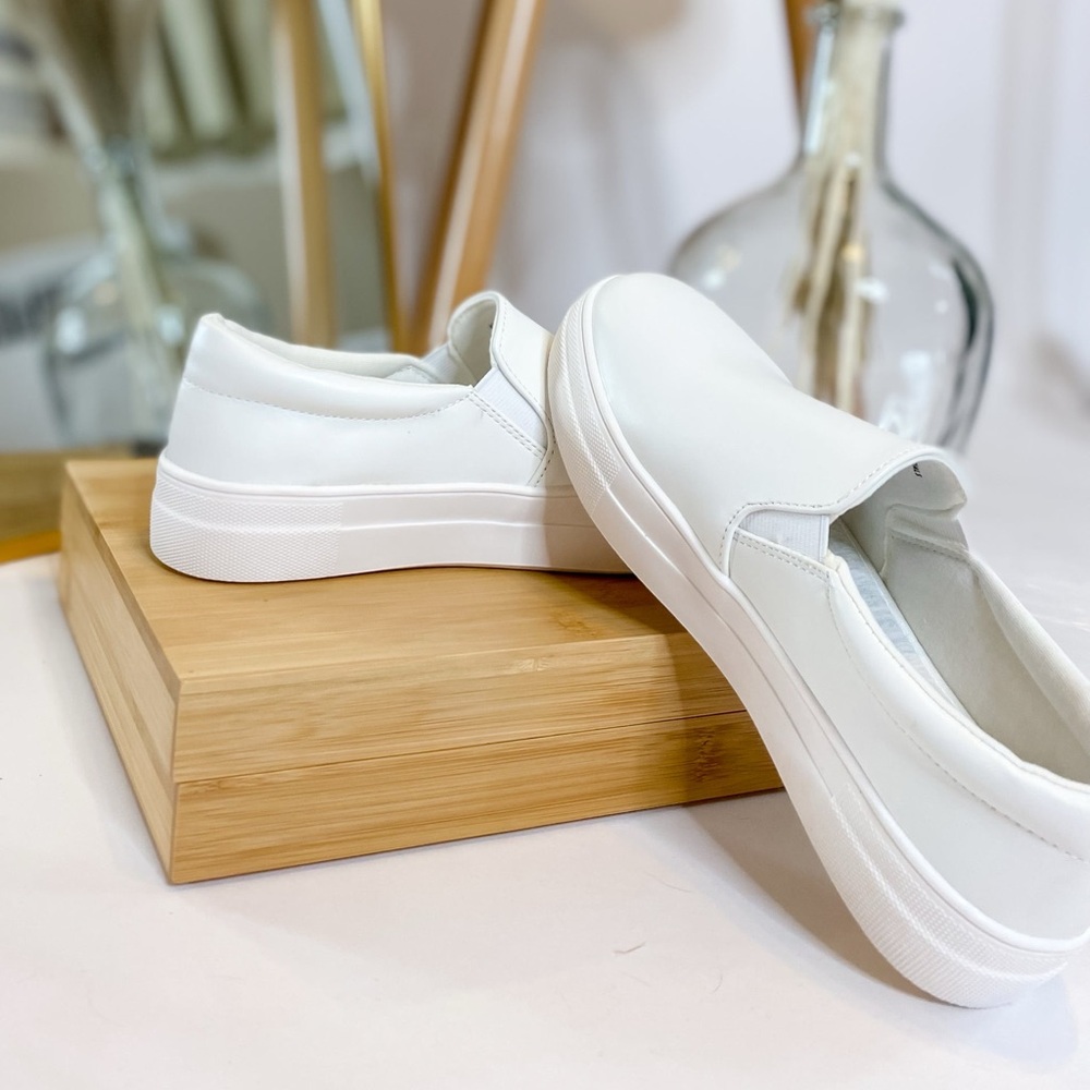 Soho White Slip-On Sneakers